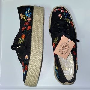 Embroidered Platform Keds (Rifle Paper Co Edition)